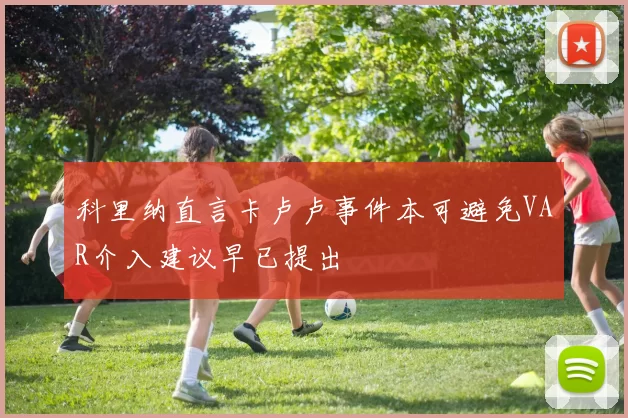 科里纳直言卡卢卢事件本可避免VAR介入建议早已提出